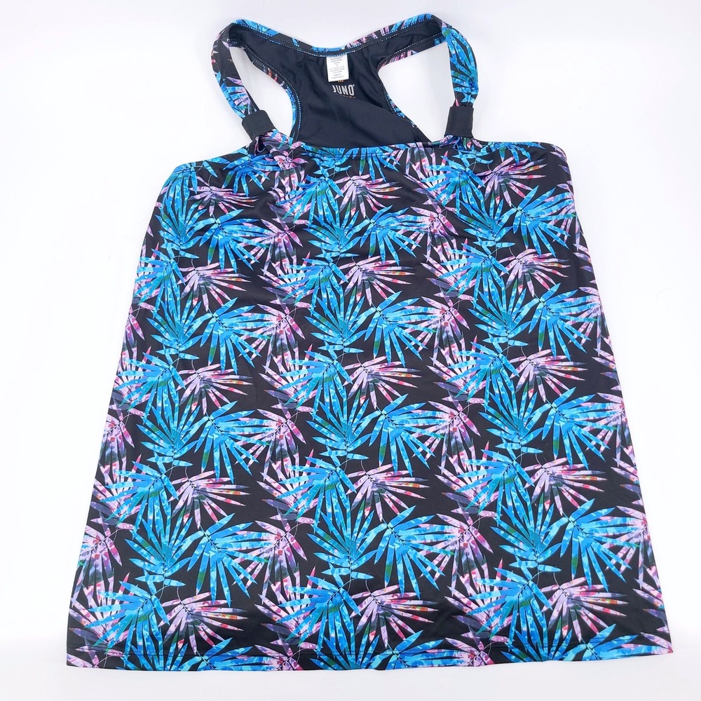 Juno Active AquaSport Tankini Swim Top 3X Plus Size Tropical Chlorine Resistant‎